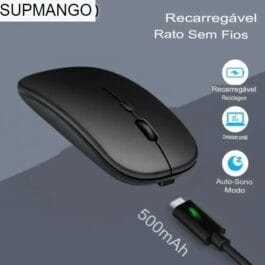 Mouse Gamer Sem Fio Recarregável Ergonômico e Silencioso