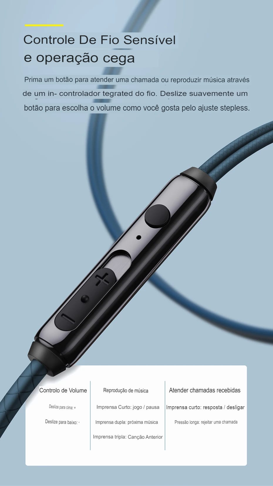 Fone de Ouvido Baseus In-Ear com Microfone - Imagem 6