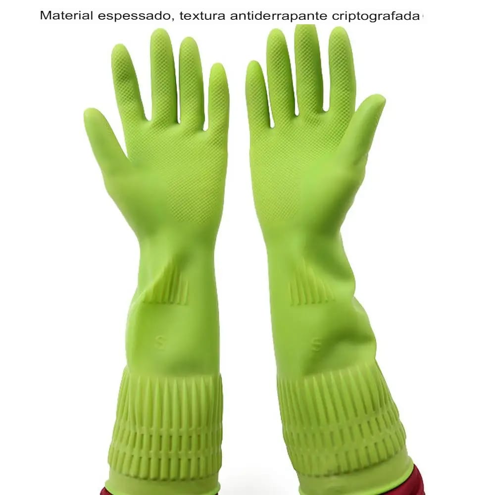 Luva de Limpeza Reutilizável à Prova D'Água de Látex para Cozinha - Imagem 6