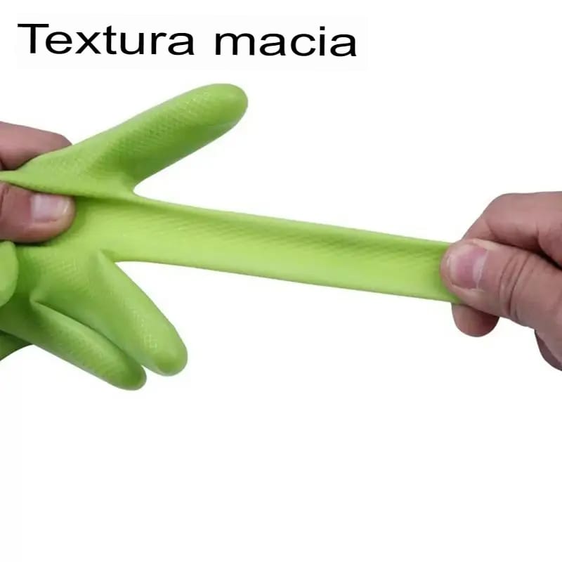 Luva de Limpeza Reutilizável à Prova D'Água de Látex para Cozinha - Imagem 9