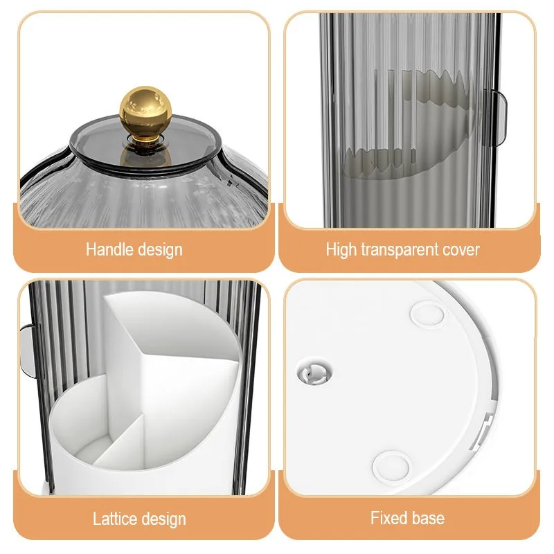 Organizador de Maquiagem Rotativo 360° com Tampa - Imagem 6