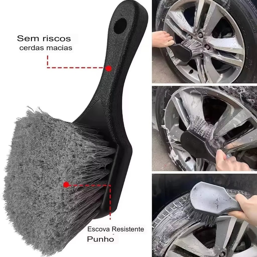 Kit de Limpeza Universal para Rodas e Pneus de Carros - Imagem 8