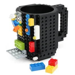 Caneca Criativa 350ml com Design de Blocos de Montar
