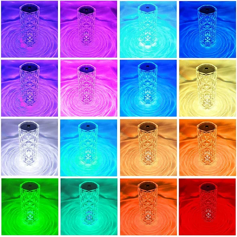 Luminária de Mesa LED Cristal com 16 Cores e Controle Touch - Imagem 4