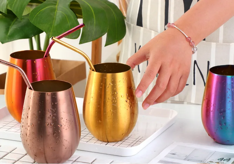 Copo de Aço Inox 500ml Ouro Rosé para Bebidas e Cocktails - Imagem 11