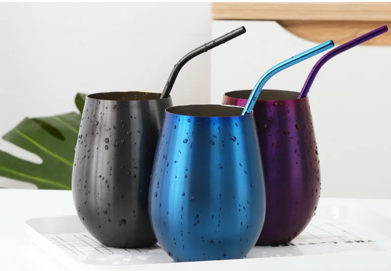 Copo de Aço Inox 500ml Ouro Rosé para Bebidas e Cocktails - Imagem 14