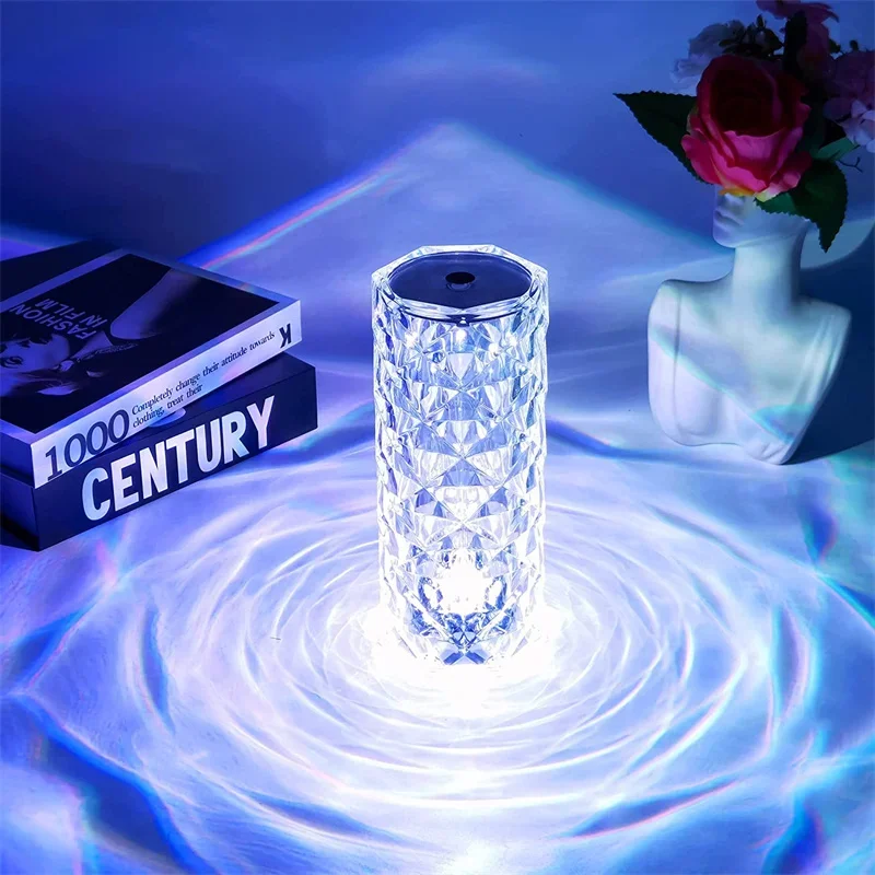 Luminária de Mesa LED Cristal com 16 Cores e Controle Touch - Imagem 7