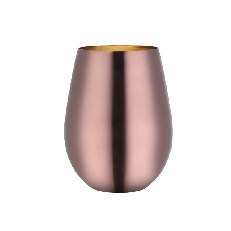 Copo de Aço Inox 500ml Ouro Rosé para Bebidas e Cocktails - Imagem 4