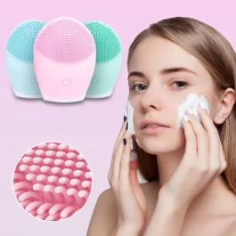 Escova Facial Elétrica de Silicone à Prova d’Água com Massagem