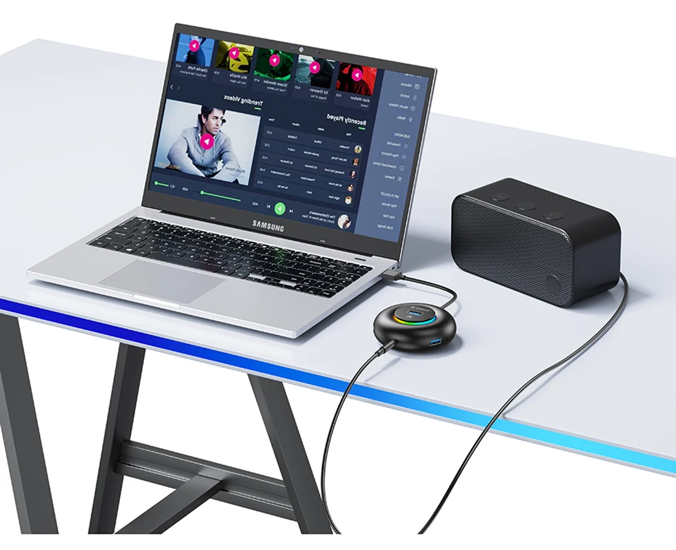 Hub Orico RGB Type C com Portas USB 3.0 e Leitor de Cartão SD - Imagem 16