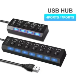Hub USB 4 Portas 2.0 com Controle de Energia Plug & Play