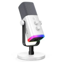 Microfone Dinâmico FIFINE AM8W XLR/USB com RGB e Mudo