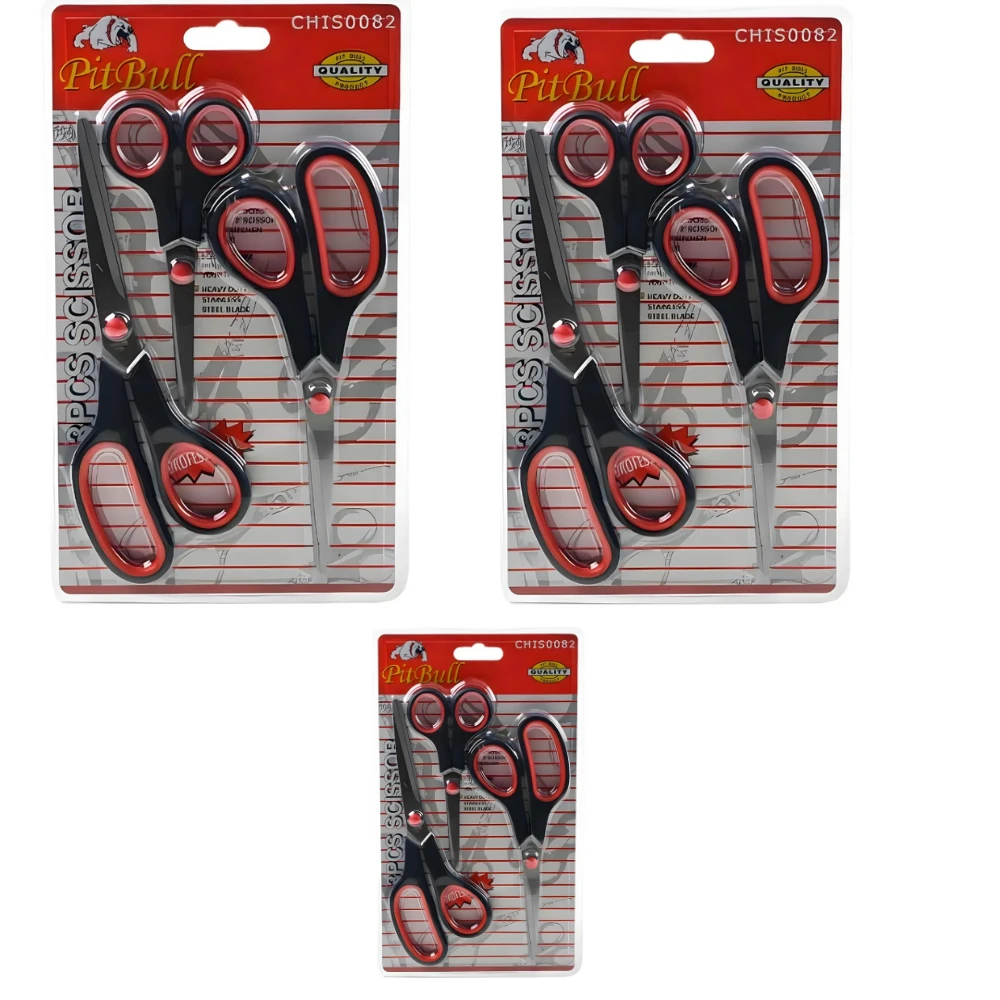 Kit 3 Tesouras Multiuso Aço Inox: Cabelo, Papel e Artesanato com Precisão - Imagem 6