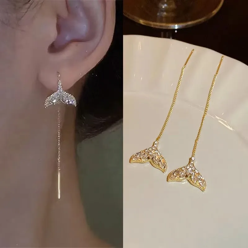 Brincos Longos Dourados e Pretos - Gota Elegante para Mulheres Modernas - Imagem 44
