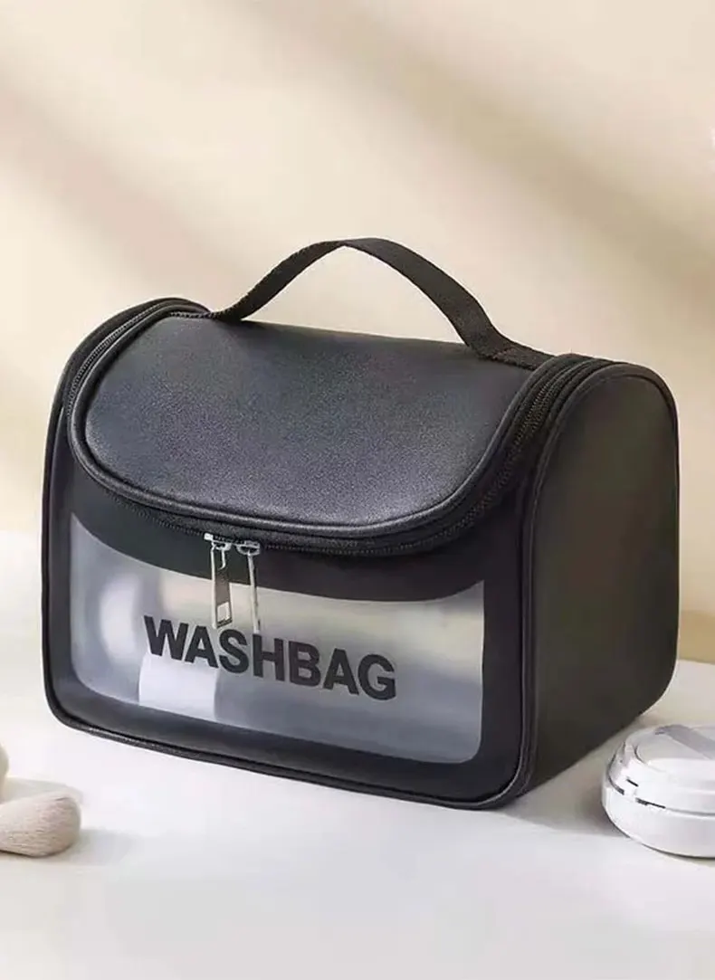 Bolsa Organizadora de Maquiagem e Higiene: Impermeável, Transparente e Perfeita para Viagem! - Imagem 11