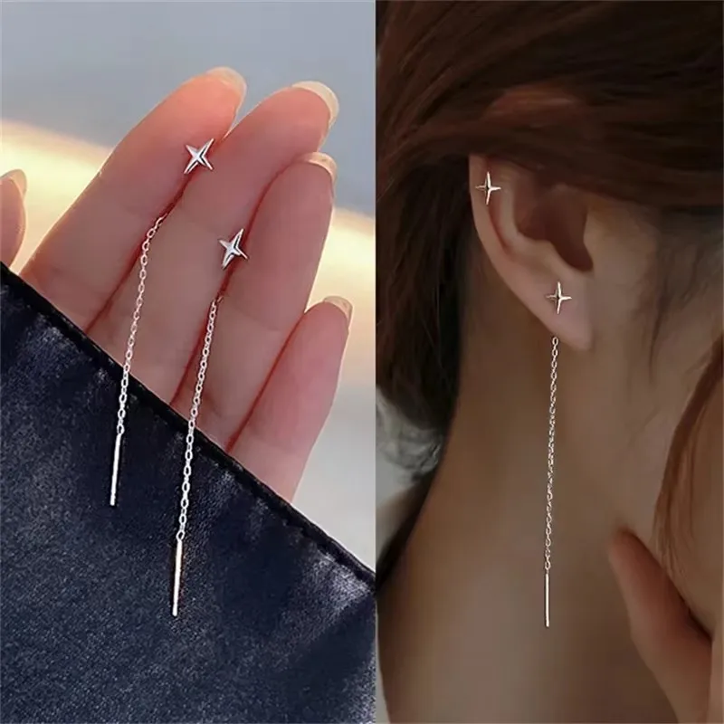 Brincos Longos Dourados e Pretos - Gota Elegante para Mulheres Modernas - Imagem 15